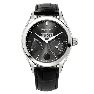 Pequignet - 9010943CN  Rue Royale GMT Stainless Steel / Grey