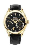 Pequignet Rue Royale Moonphase Yellow Gold / Silver / Black Alligator (9011448CN)