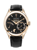 Pequignet Rue Royale Moonphase Yellow Gold / Black / Black Alligator (9011548CN)