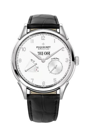 Pequignet - 9030233CN   Royale Grand Sport Silver Numerals / Black Strap