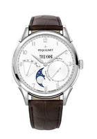 Pequignet Royale Grand Sport Moonphase Silver Numerals / Black Strap (9030433CG)