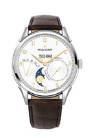 Pequignet Royale Grand Sport Moonphase Silver Numerals / Brown Strap (9030438CG)