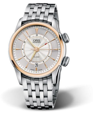 Oris - 01 908 7607 6351-Set MB  Artelier Alarm Stainless Steel - Rose Gold / Silver / Bracelet