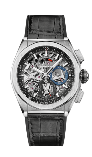 Zenith - 95.9000.9004/78.R582  Defy El Primero 21 Titanium / Skeleton / Alligator