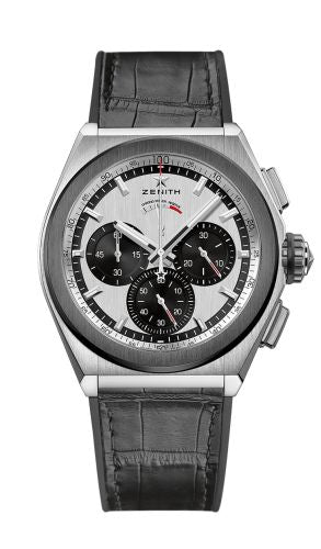 Zenith - 95.9005.9004/01.R582  Defy El Primero 21 Titanium / Ceramic / Silver Panda / Alligator