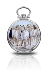 Patek Philippe - 982/132G  Pocket Watch Lepine Power Reserve White Gold / Horses