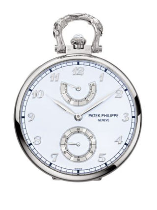 Patek Philippe - 982/146G   Pocket Watch Lepine Power Reserve White Gold / Winter Owl