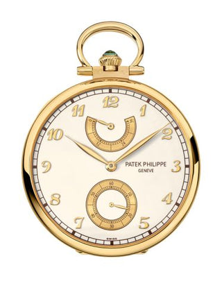 Patek Philippe - 982/172J  Pocket Watch Lepine Power Reserve Yellow Gold / Mountain Landscape