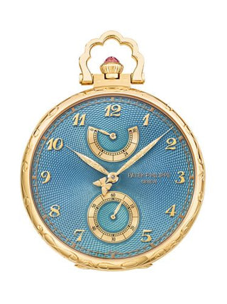 Patek Philippe - 982/182J  Pocket Watch Lepine Power Reserve Yellow Gold / Butterflies and Orchids