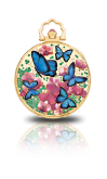 Patek Philippe - 982/182J  Pocket Watch Lepine Power Reserve Yellow Gold / Butterflies and Orchids