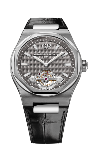 Girard-Perregaux - 99105-41-232-BB64  Laureato 45 Tourbillon Titanium / White Gold / Grey / Alligator