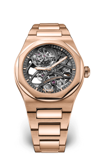 Girard-Perregaux - 99110-52-000-52A  Laureato 42 Flying Tourbillon Skeleton Pink Gold / Bracelet