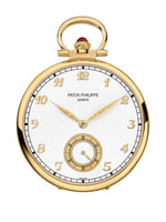 Patek Philippe Pocket Watch Lepine Power Reserve Yellow Gold / Butterflies and Orchids (992/165J)