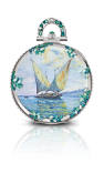 Patek Philippe - 993/100G  Pocket Watch Lepine White Gold / Dawn on the Lake