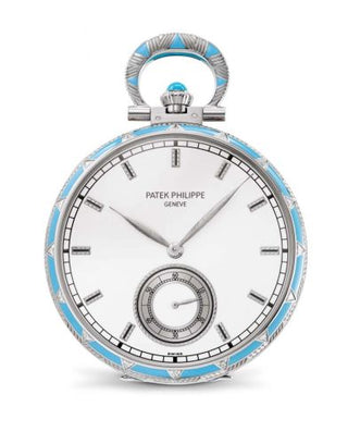 Patek Philippe - 995/107G  Pocket Watch Lepine White Gold / Portrait of an Indian