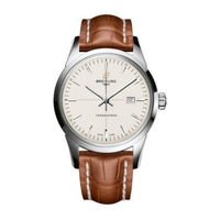 Breitling Transocean Day & Date Stainless Steel / Silver / Calf / Pin (A1036012/G721/737P/A20BA.1)