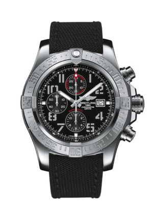 Breitling - A1337111/BC28/104W/A20BA.1  Super Avenger II Stainless Steel / Volcano Black / Military / Pin