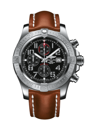 Breitling - A1337111/BC28/439X/A20BA.1  Super Avenger II Stainless Steel / Volcano Black / Calf / Pin