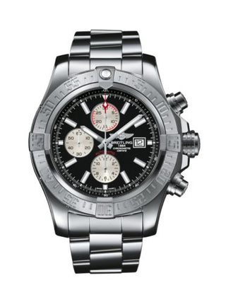 Breitling - A13371111B1A1  Super Avenger II Stainless Steel / Volcano Black / Bracelet