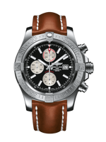 Breitling Super Avenger II Stainless Steel / Volcano Black / Calf / Pin (A1337111/BC29/440X/A20D.1)