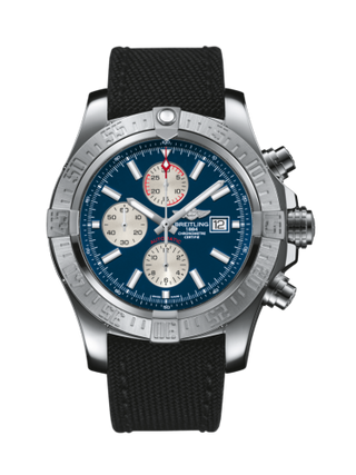 Breitling - A1337111/C871/104W/A20BA.1  Super Avenger II Stainless Steel / Mariner Blue / Military / Pin