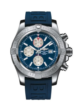 Breitling - A13371111C1S2  Super Avenger II Stainless Steel / Mariner Blue / Rubber / Pin