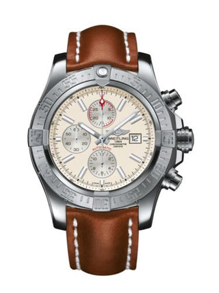 Breitling - A1337111/G779/439X/A20BA.1  Super Avenger II Stainless Steel / Stratus Silver / Calf / Pin