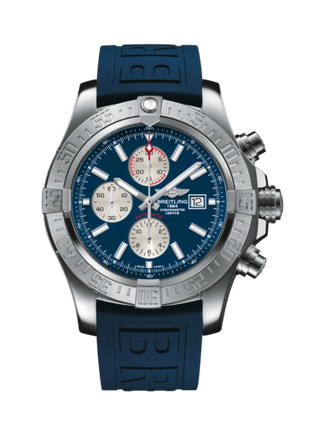 Breitling - A13371111C1S1  Super Avenger II Stainless Steel / Mariner Blue / Rubber / Folding