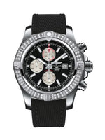 Breitling Super Avenger II Stainless Steel / Diamond / Volcano Black / Rubber / Pin (A1337153/BC29/104W/A20BA.1)