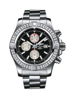 Breitling Super Avenger II Stainless Steel / Diamond / Volcano Black / Calf / Pin (A1337153/BC29/168A)