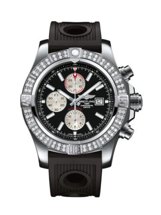 Breitling - A1337153/BC29/201S  Super Avenger II Stainless Steel / Diamond / Volcano Black / Rubber / Pin