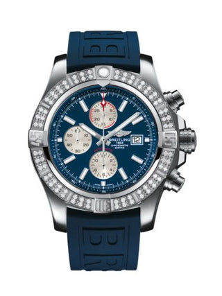 Breitling - A1337153/C871/159S/A20S.1  Super Avenger II Stainless Steel / Diamond / Mariner Blue / Rubber / Pin