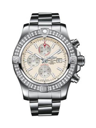 Breitling - A1337153/G779/168A  Super Avenger II Stainless Steel / Diamond / Stratus Silver / Bracelet