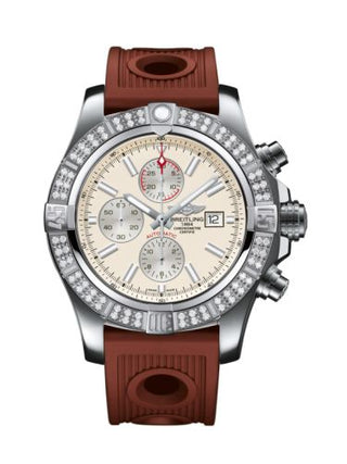 Breitling - A1337153/G779/206S/A20D.2  Super Avenger II Stainless Steel / Diamond / Stratus Silver / Rubber / Folding