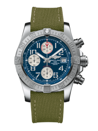 Breitling - A1338111/C870/106W/A20BA.1  Avenger II Stainless Steel / Mariner Blue / Military / Pin