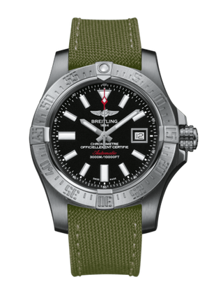 Breitling - A1733110/BC30/106W/A20BASA.1  Avenger II Seawolf Stainless Steel / Volcano Black / Military / Pin