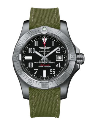 Breitling - A1733110/BC31/106W/A20BASA.1  Avenger II Seawolf Stainless Steel / Volcano Black / Military / Pin