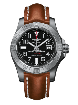 Breitling - A1733110/BC31/433X/A20BASA.1  Avenger II Seawolf Stainless Steel / Volcano Black / Calf / Pin