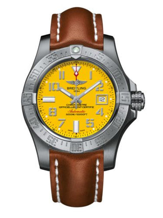 Breitling - A1733110/I519/433X/A20BASA.1  Avenger II Seawolf Stainless Steel / Cobra Yellow / Calf / Pin