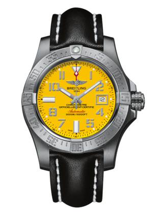 Breitling - A1733110/I519/435X/A20BASA.1  Avenger II Seawolf Stainless Steel / Cobra Yellow / Calf / Pin