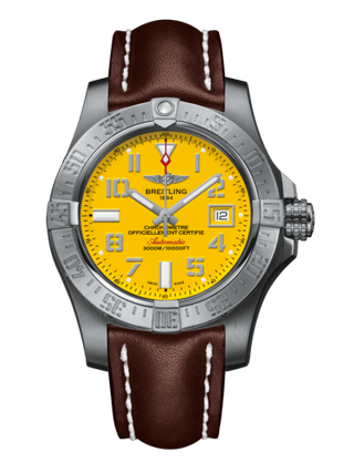 Breitling - A1733110/I519/437X/A20BASA.1  Avenger II Seawolf Stainless Steel / Cobra Yellow / Calf / Pin