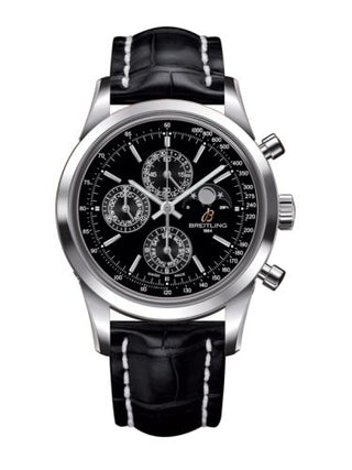 Breitling - A1931012/BB68/743P/A20BA.1  Transocean Chronograph 1461 Stainless Steel / Black / Croco / Pin