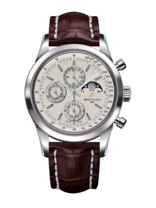 Breitling - A1931012/G750/739P/A20BA.1  Transocean Chronograph 1461 Stainless Steel / Silver / Croco / Pin