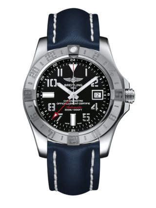 Breitling - A3239011/BC34/105X/A20BA.1  Avenger II GMT Stainless Steel / Volcano Black / Calf / Pin