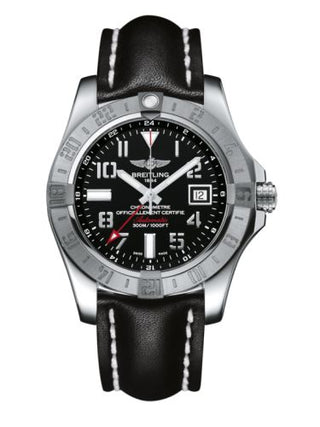 Breitling - A3239011.BC34.435X  Avenger II GMT Stainless Steel / Volcano Black / Calf