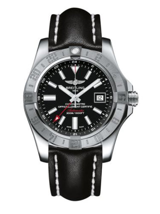 Breitling - A3239011/BC35/435X/A20BA.1  Avenger II GMT Stainless Steel / Volcano Black / Calf / Pin