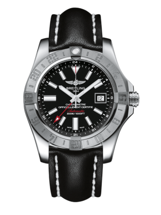 Breitling - A3239011/BC35/436X/A20D.1  Avenger II GMT Stainless Steel / Volcano Black / Calf / Folding