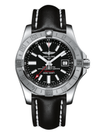 Breitling Avenger II GMT Stainless Steel / Volcano Black / Calf / Pin (A3239011/BC35/436X/A20D.1)