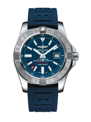 Breitling - A32390111C1S2  Avenger II GMT Stainless Steel / Mariner Blue / Rubber / Pin