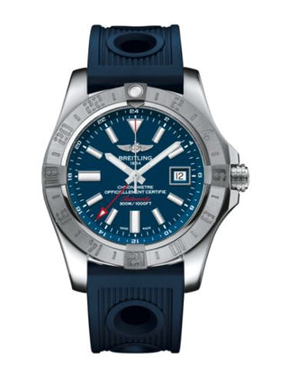 Breitling - A3239011/C872/211S/A20D.2  Avenger II GMT Stainless Steel / Mariner Blue / Rubber / Folding